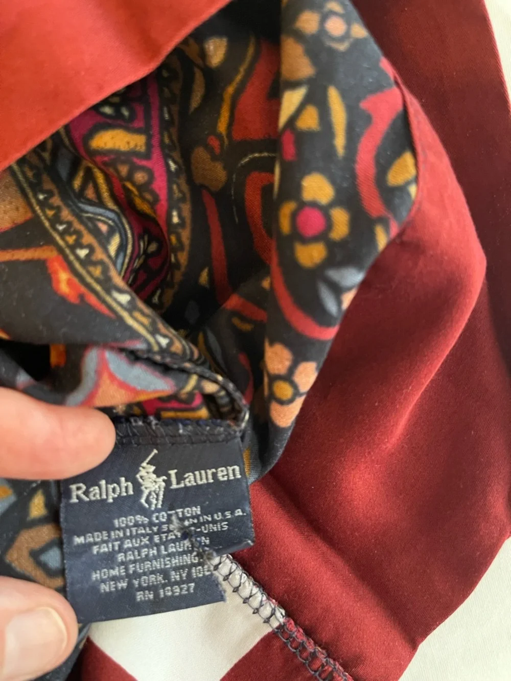 Vintage Ralph Lauren Brentwood Jewel Egyptian Cotton King Pillowcase Set of 2